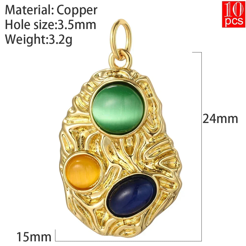 Elegant Blue Eye Heart Necklace Set for Women with Golden Star and Bee Charms on Stainless Steel Chain