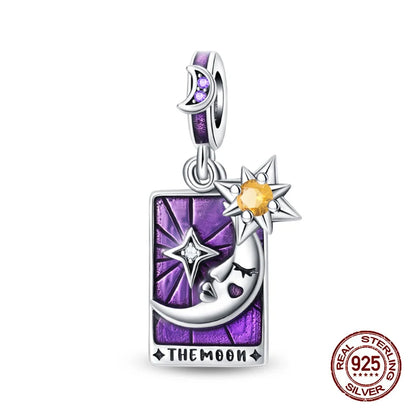 925 Sterling Silver Tarot Hourglass Bead Charm For Bracelet