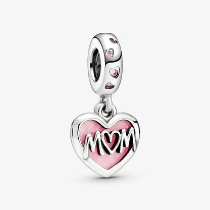Romantic Heart Bead Pendant Set for Charm Bracelets and Necklaces Thanksgiving Jewelry Gift for Women BD38