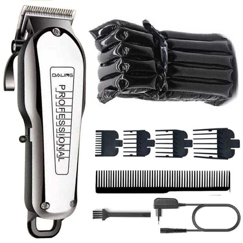 Cordless Professional Hair Clipper For Men Adjustable Lithium Ion Hair Trimmer Powerful Barber Shop Cutter
