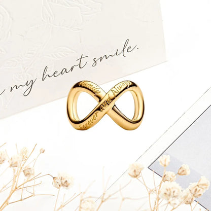 Sparkling Gold Safety Chain Infinity Snake Charm Beads