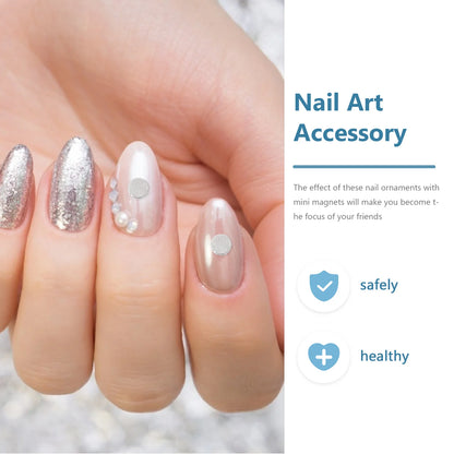 Mini Rotating Star Nail Charms Set with Rhinestones and 3D Studs