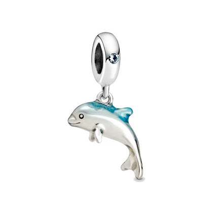 Summer Starfish Sunflower Dolphin Fish Pendant Jewelry Beads for Charm Bracelet Necklace