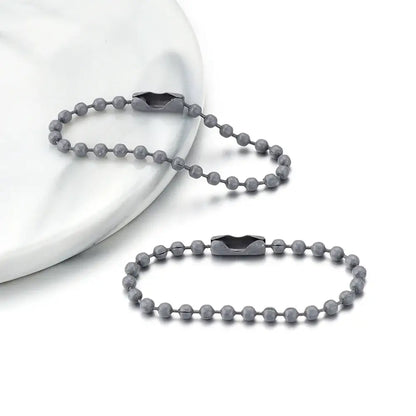 100Pcs Lot 10Cm Iron Colorful Ball Bead Chain for DIY Jewelry Making gray