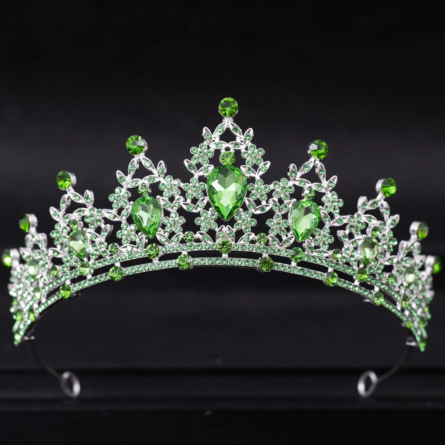 Elegant Crystal Bridal Tiara Crown for Weddings Silver Diadem Veil Headpiece Jewelry