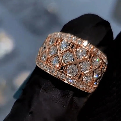 Huitan Bling Cubic Zirconia Wedding Rings for Women Fashionable Engagement Jewelry