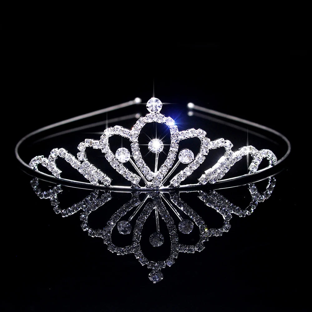AINAMEISI Crystal Love Headdress - Exquisite Crown for Brides & Girls' Celebrations HG016