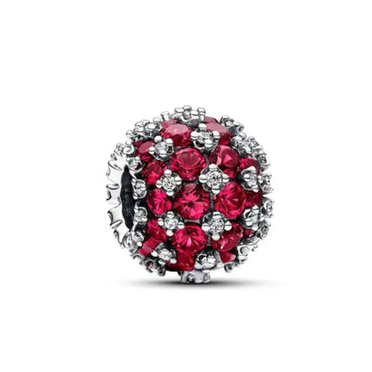 European 925 Sterling Silver Red Series DIY Charm Beads for Bracelet and Necklace Jewelry for Women