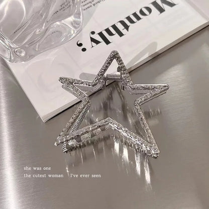 Korean Fashion Metal Star Hair Claw Clips for Women and Girls 2023