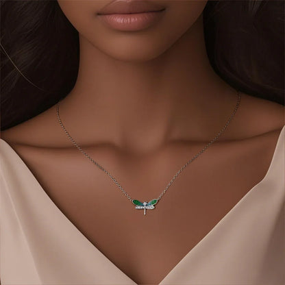925 Sterling Silver Heart Butterfly Pendant Adjustable Sparkle Necklace for Women Elegant DIY Gift Jewelry