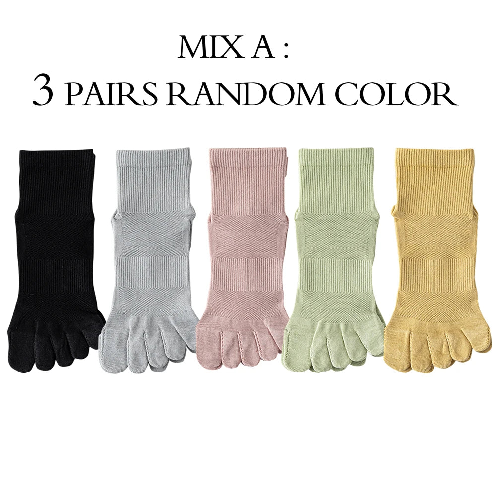 3 Pairs Womens Toe Separator Socks Cotton Antibacterial