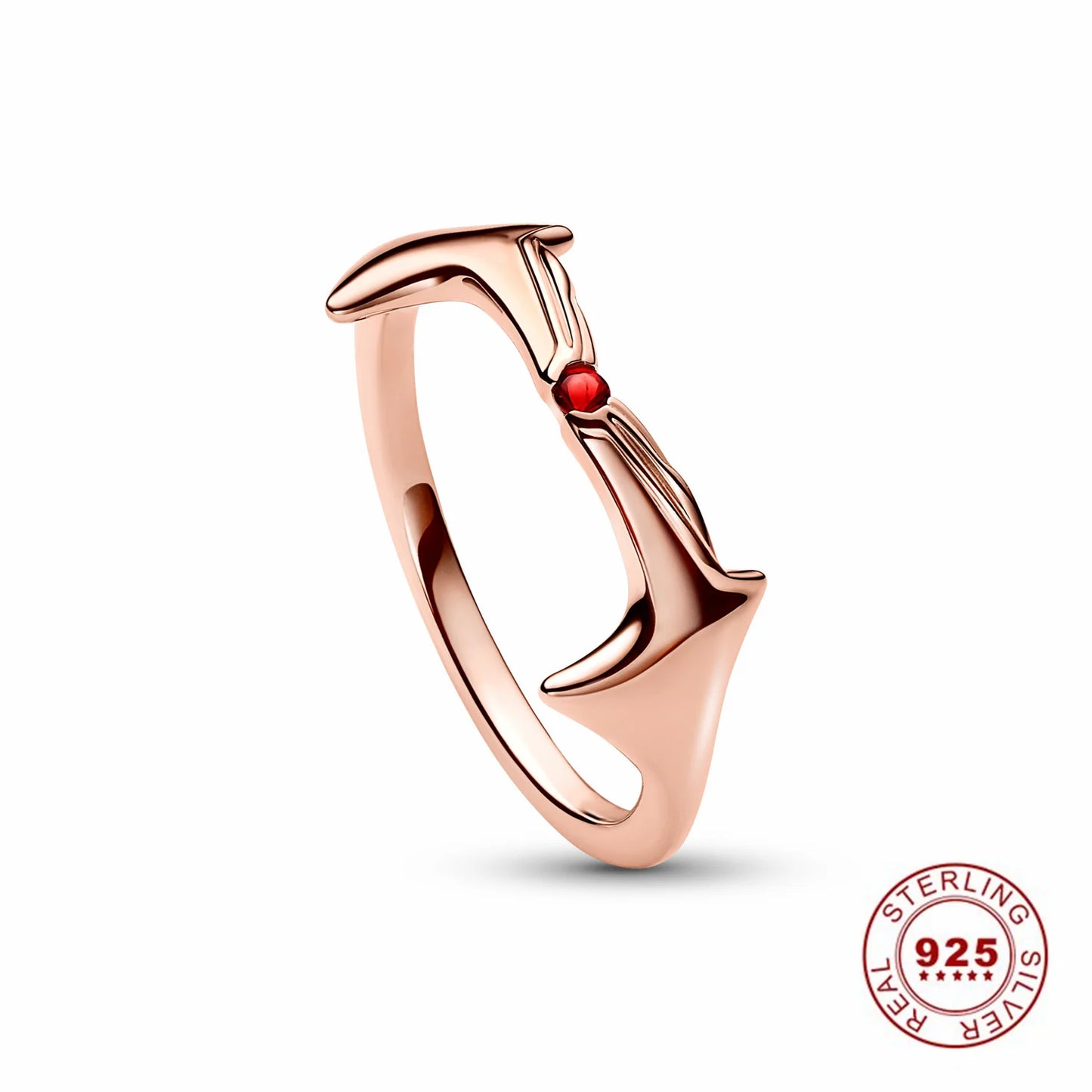 Crown 925 Sterling Silver Stackable Ring with Rose Gold Shiny Zircon for Women Perfect for Weddings and Parties PAR317