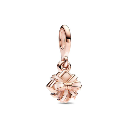 Rose Gold Butterfly Lock Key Charms Beads for DIY Jewelry Making F588