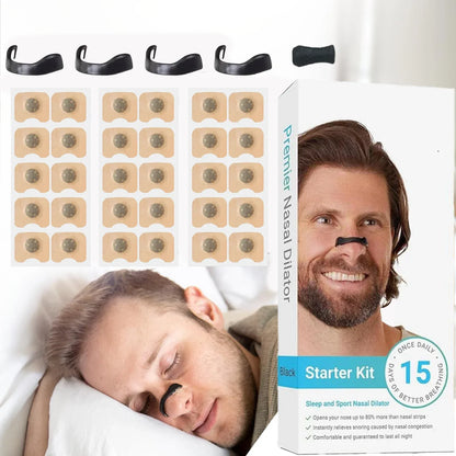 15 Pairs Magnetic Nasal Breathing Dilator Kit for Enhanced Oxygen Intake and Anti-Snoring Support