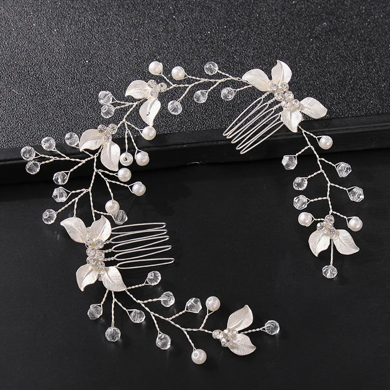 Silver Pearl Rhinestone Bridal Hair Combs - Top-Rated Wedding Hair Accessories for Women Silver 10