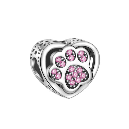 Original 925 Sterling Silver Cat Claw Charms with Zircon Accents Money Attract Earrings and DIY Necklace Bracelet Beads Gift Jewelry