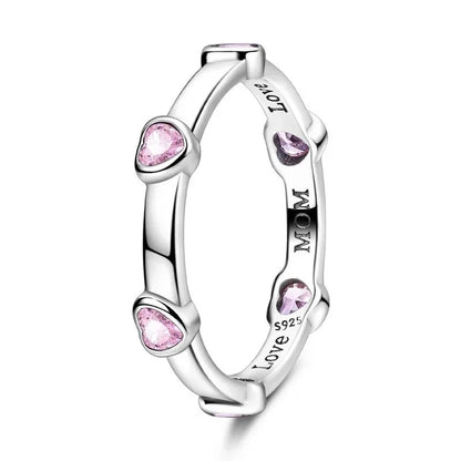 925 Silver Bow Ring with Zircon Bee Design for Women Mothers Day Gift Classic Fashion Jewelry Anniversary Birthday DIY Present for Mom