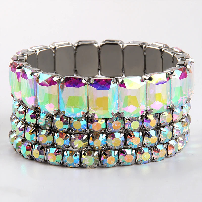 Bohemian Chic Colorful Glass Beaded Stackable Bracelets Set for Women