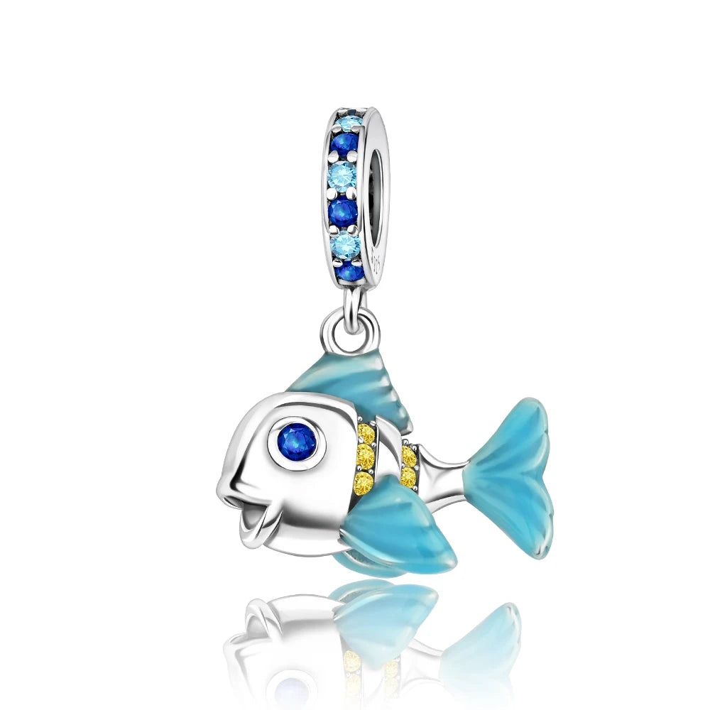 Sterling Silver Ocean-Themed Charm Pendant for Bracelets and Necklaces CCT735