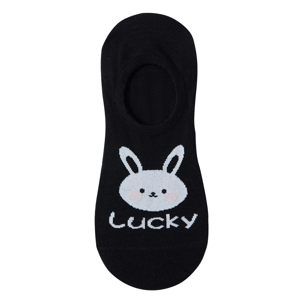 Women Kawaii Lucky Rabbit No Show Cotton Invisible Socks