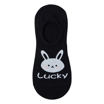 Women Kawaii Lucky Rabbit No Show Cotton Invisible Socks