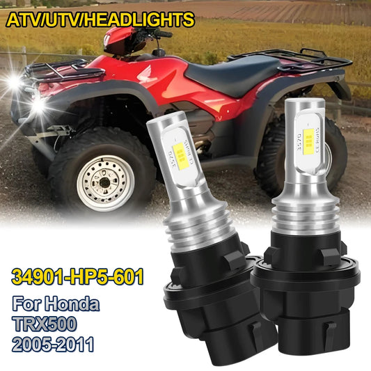 2X LED Fog Bulb 6000K White for Honda TRX500 2005 to 2011 ATV OE Headlights Upgrade