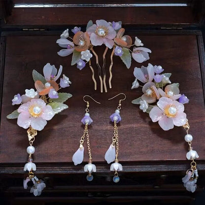 Vintage Chinese Hanfu Hair Accessories Set for Bridal Elegance