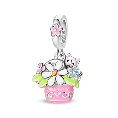 925 Sterling Silver Animal Charms Set Elephant Cat Capybara Swan Zircon Beads for DIY Necklace and Bracelet Jewelry Gift