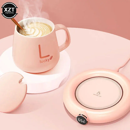 USB Coffee Cup Warm Heating Pad DC 5V Coaster With Timer