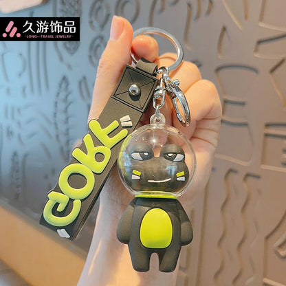 Charming Space Frog Keychain for Women Bag Decoration and Car Accessories