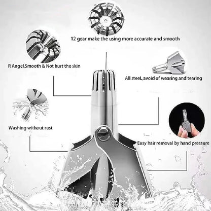 Nose Hair Trimmer for Men Stainless Steel Manual Shaver Portable 1set CHINA