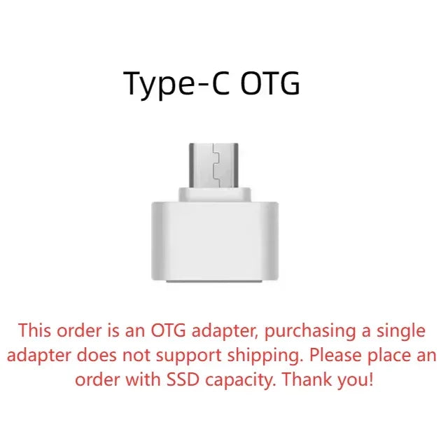 AEVYVKV 2TB Portable External SSD High Speed USB 3.1 Type-C Hard Drive Compatible with PC Mac Xbox One Phone