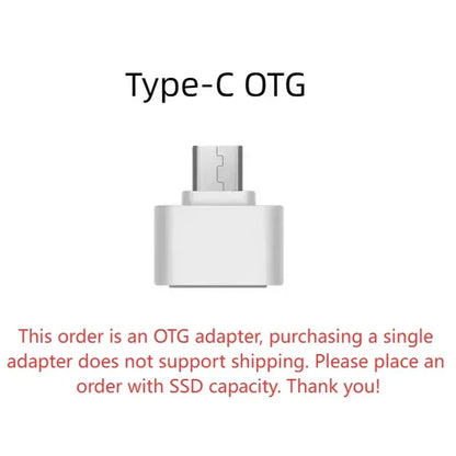 AEVYVKV 2TB Portable External SSD High Speed USB 3.1 Type-C Hard Drive Compatible with PC Mac Xbox One Phone