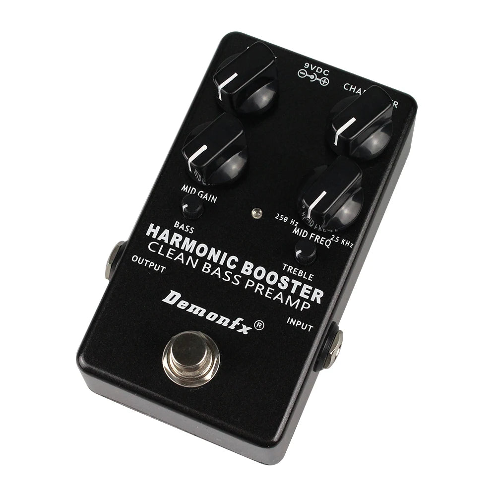 Bass Booster Clean Boost Preamp Bass Effect Pedal High Quality Demonfx Harmonic Booster