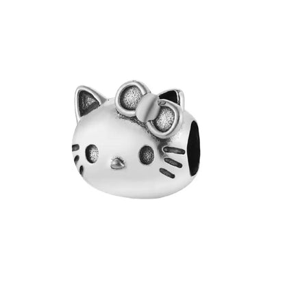 Exquisite 925 Silver Cat Claw Pendant Beads with Safety Chain for European Bracelets B3845