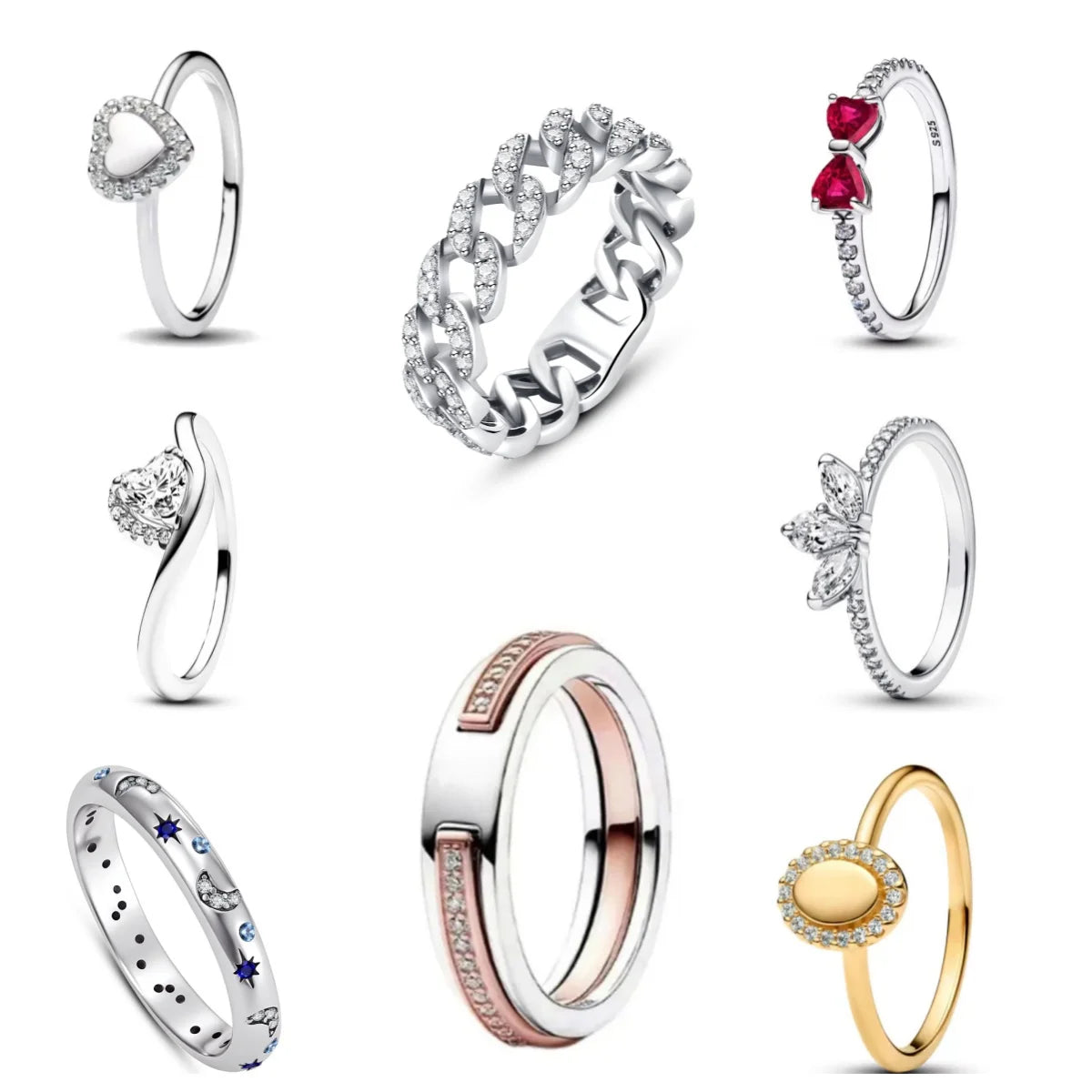 Elegant 925 Sterling Silver Pearl Inlaid Ring for Women High End Fashion Jewelry