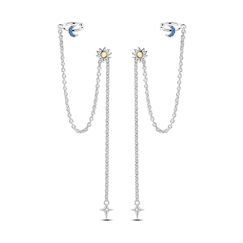 925 Sterling Silver Zirconia Hoop Earrings for Women Engagement Birthday Gift KTE443