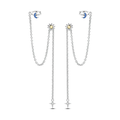 925 Sterling Silver Zirconia Hoop Earrings for Women Engagement Birthday Gift KTE443
