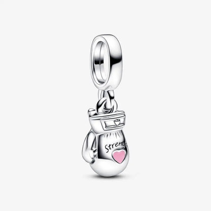 Romantic Heart Bead Pendant Set for Charm Bracelets and Necklaces Thanksgiving Jewelry Gift for Women BD44