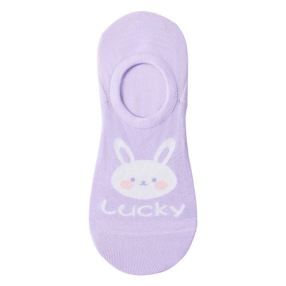 Women Kawaii Lucky Rabbit No Show Cotton Invisible Socks