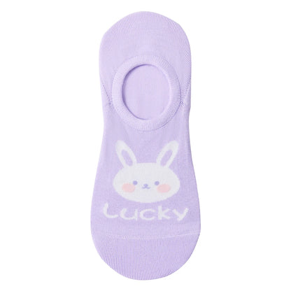 Women Kawaii Lucky Rabbit No Show Cotton Invisible Socks