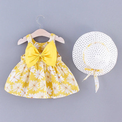 Girls 0-3 Years Old Summer Floral Print Princess Dress