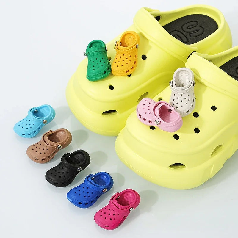 3D Mini Shoe Shape PVC Charms for Women Beach Bags and Sandals Fun DIY Decorations
