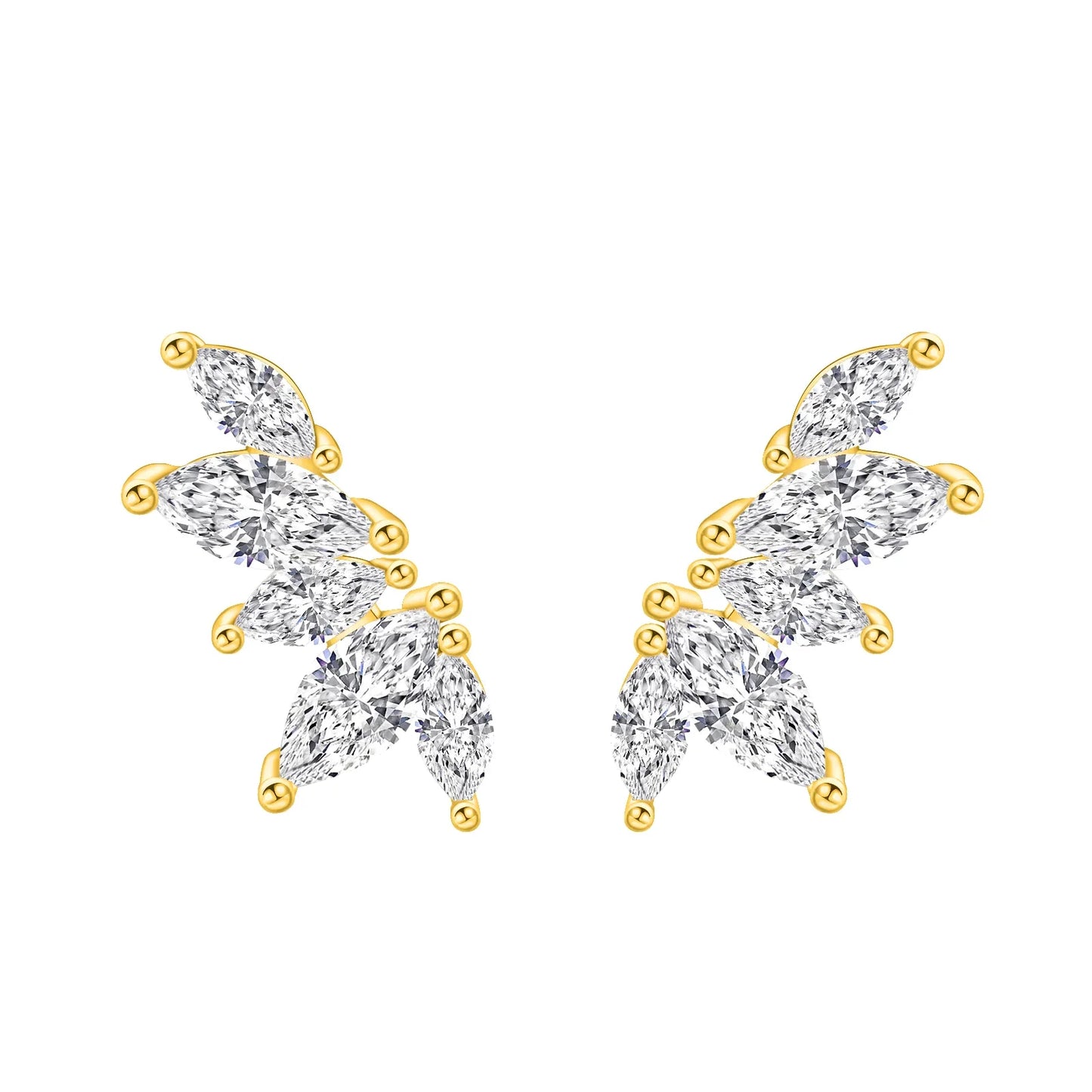 925 Sterling Silver Skull Pumpkin Cross Hoop Earrings Sparkling Zircon Glamorous Women Jewelry