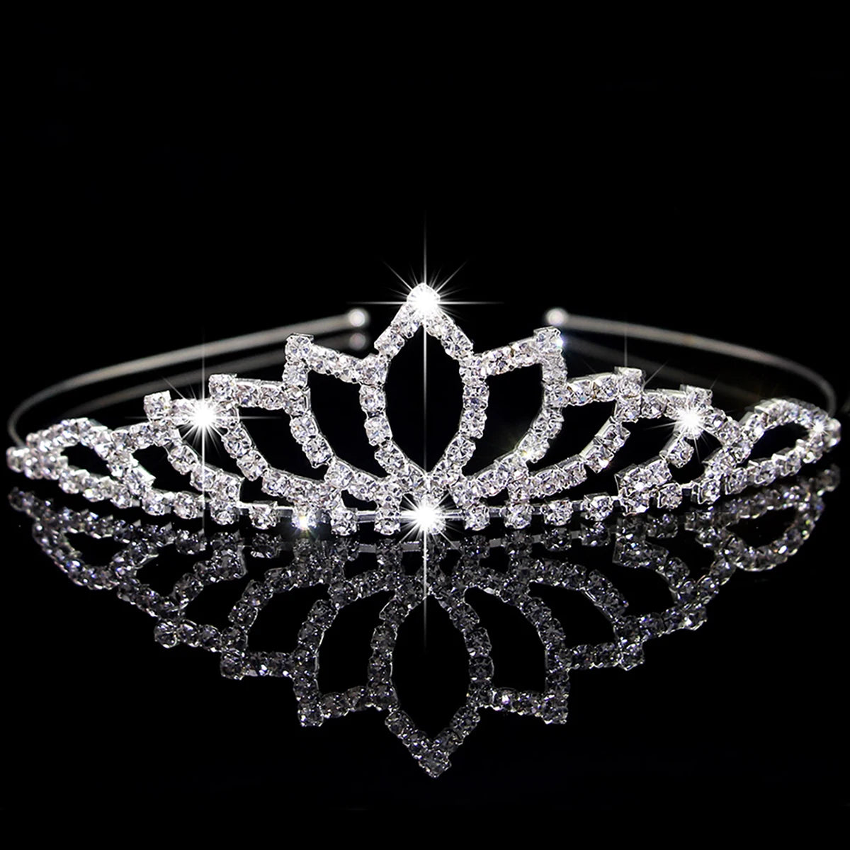 AINAMEISI Crystal Love Headdress - Exquisite Crown for Brides & Girls' Celebrations