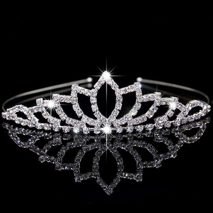 AINAMEISI Crystal Love Headdress - Exquisite Crown for Brides & Girls' Celebrations