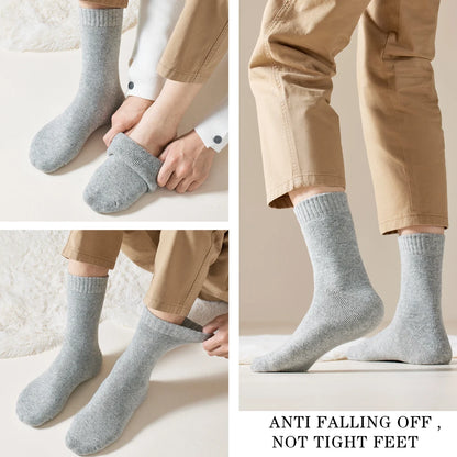 Thick Merino Wool Men Winter Crew Socks Warm Thermal