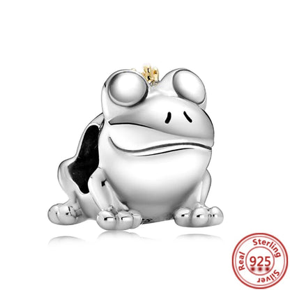 Cute Animal Family Charm Beads for DIY Silver Bracelet Jewelry Making Y362