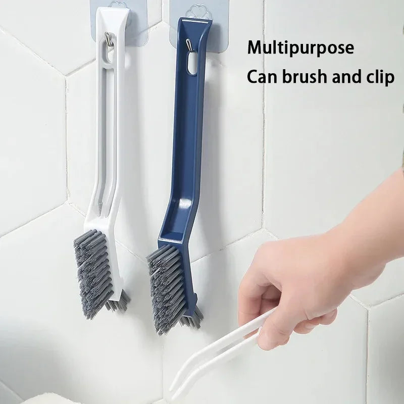 Effective Cleaning Brush for Corners and Gaps - 2-in-1 Multipurpose Tile and Bathroom Brush