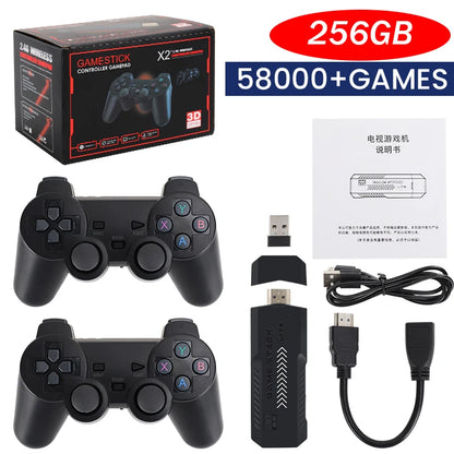 X2 Plus 256G 50000 Game GD10 Pro 4K Game player 3D HD Retro Video Game Console Wireless Controller TV 50 Emulator For Kids Gifts